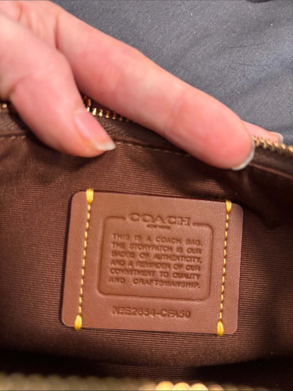 COACH Ashton Mini Shoulder Bag in Brown Suede LIKE NEW - Picture 7 of 8
